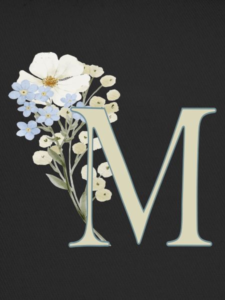 M with flowers