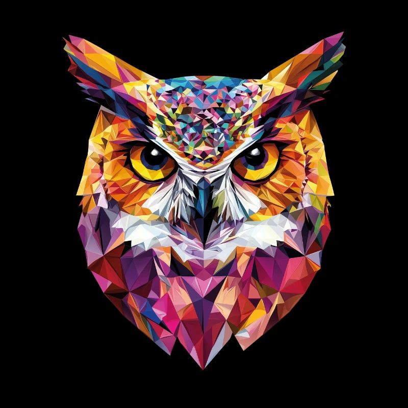 Low Poly Eule – modernes Design für Schlaue