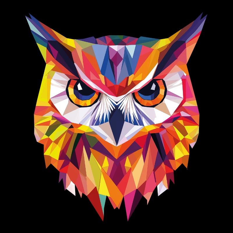 Low Poly Eule – modernes Design für Schlaue
