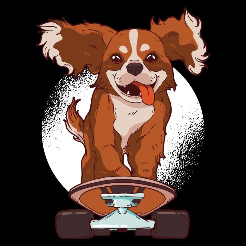 Dog Skateboard Cavalier King Charles Spaniel