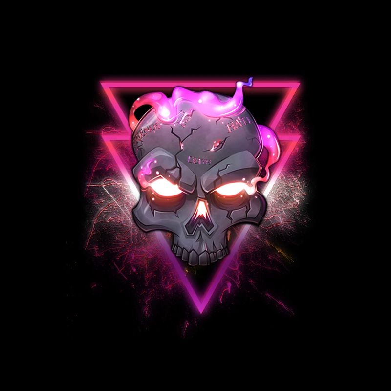 Skull in triangle
