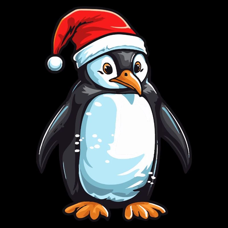 Tête d’animal de Noël pingouin