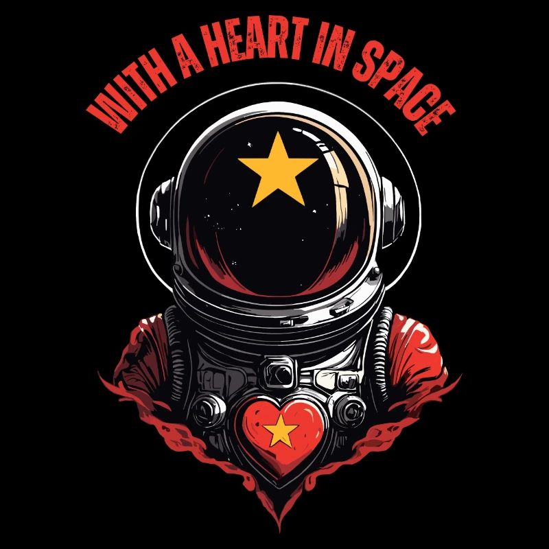 Avec un cœur dans l’espace