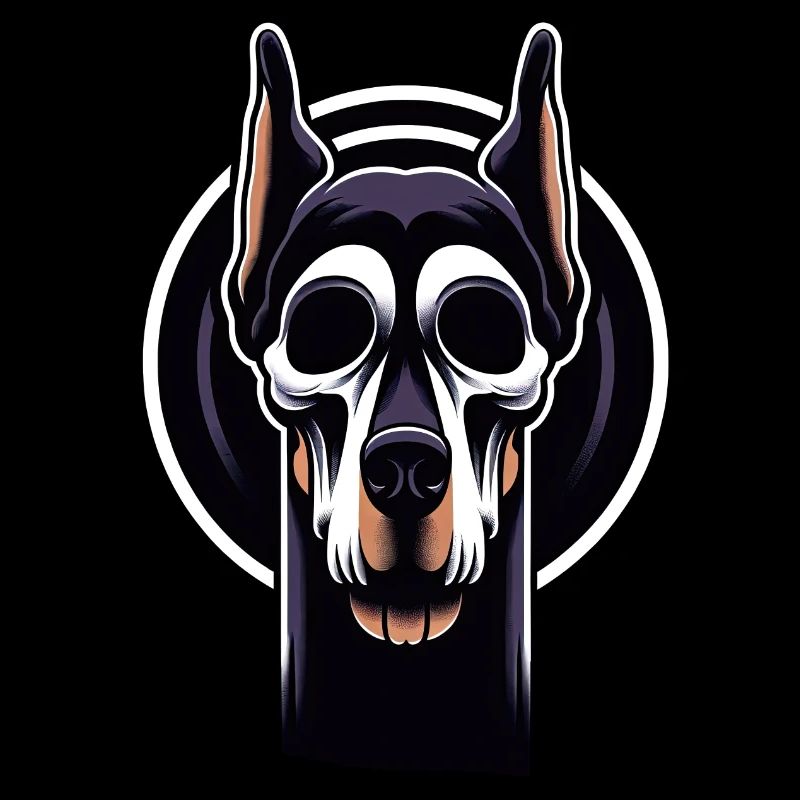 Doberman fluo Skull Edge