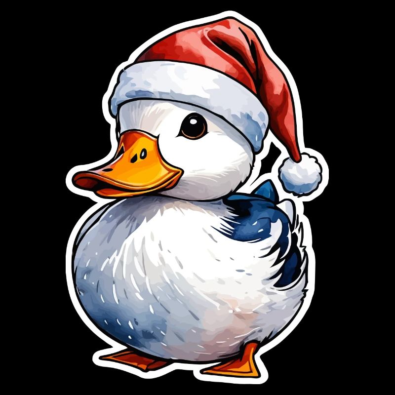 Duck Christmas Drawing