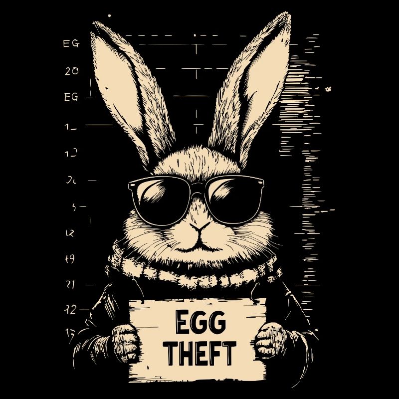 Bunny Egg Thief Easter Bunny Mugshot Police Photo Easter