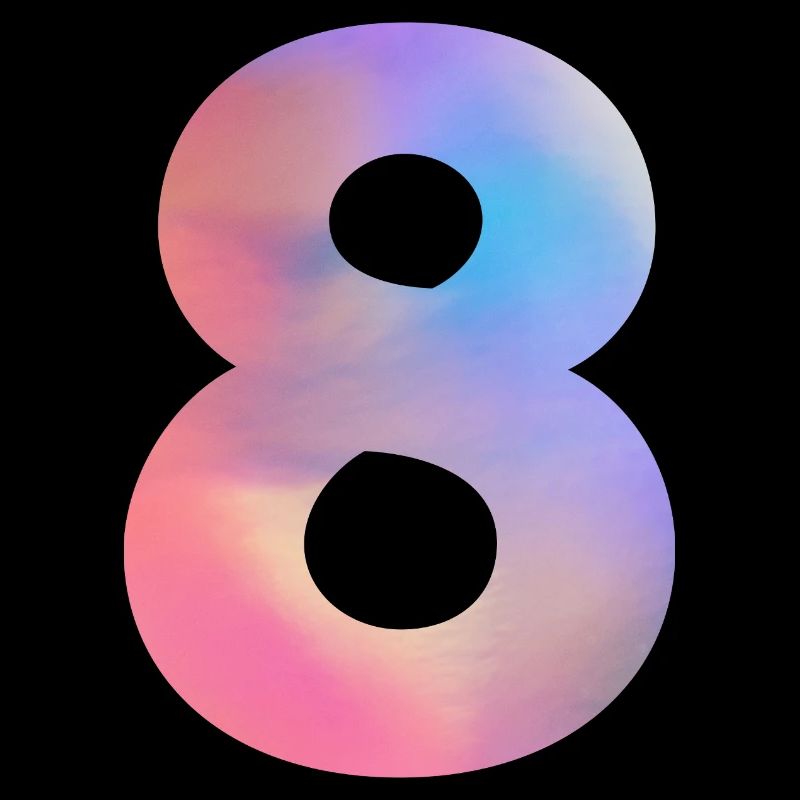 Numéro 8 coloré