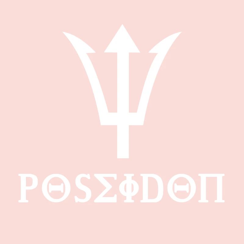 Poseidon design with trident gift idea white