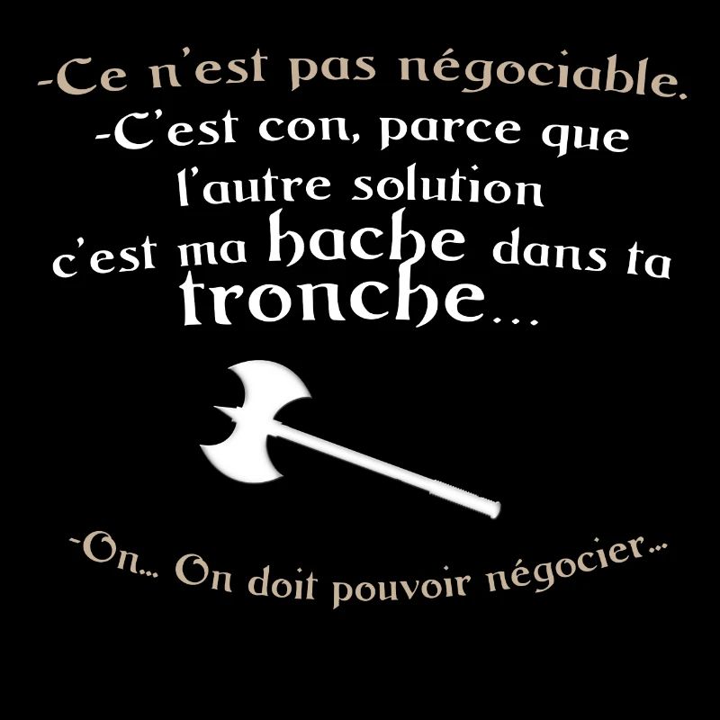 barbare - hache dans la tronche
