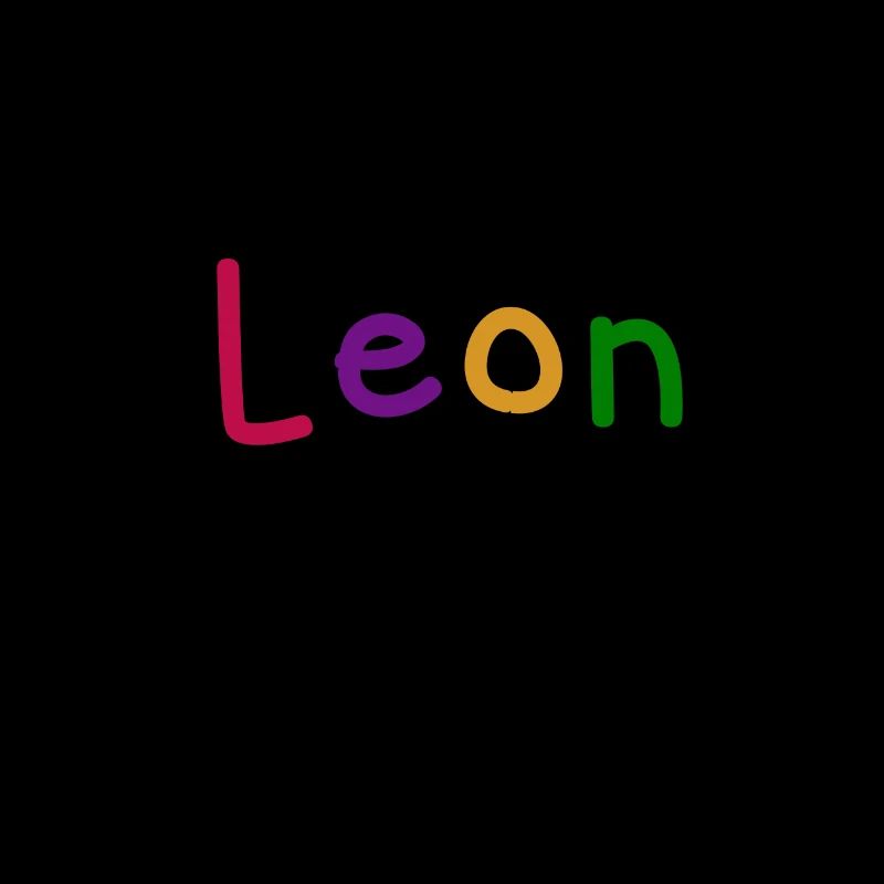 Leon First name Young name colored font colorful