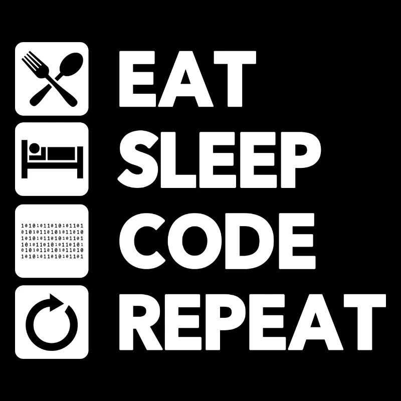 Eat Sleep Code Repeat Coder Programmer Software De
