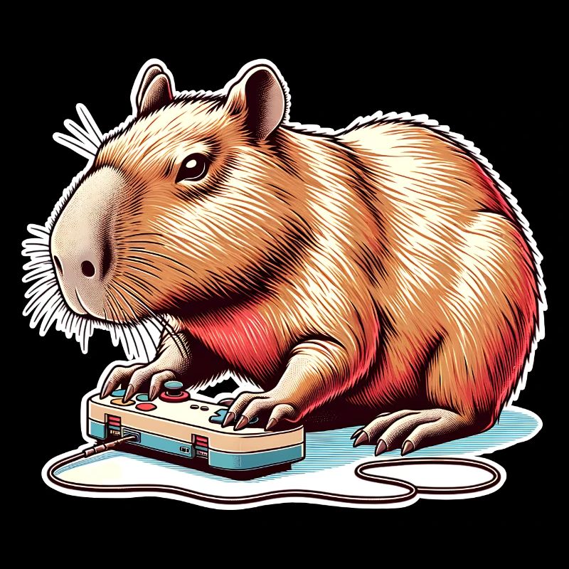 Capybara Gaming Nerd