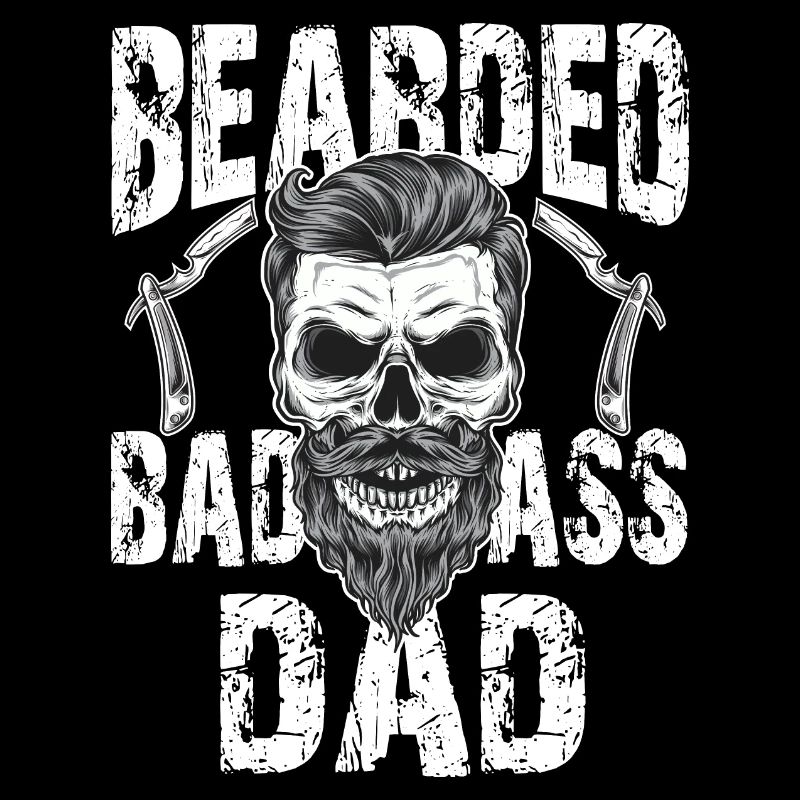 Bearded Daddy Beard Skull Barber Hair Beard