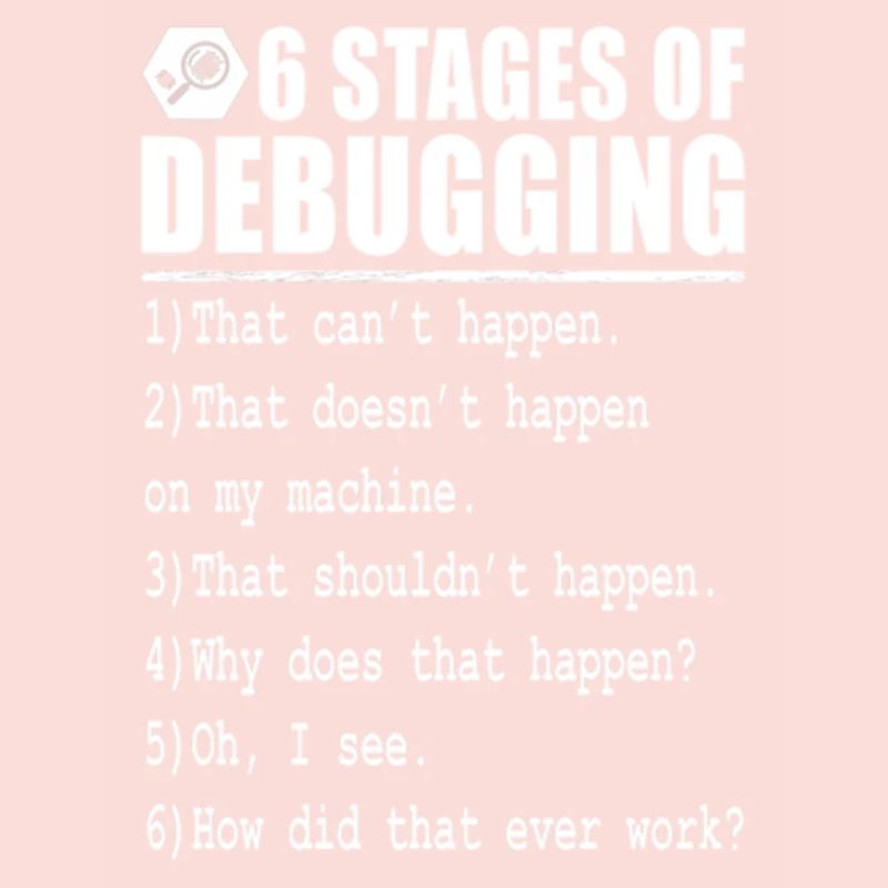 Debug 6 stages of debugging