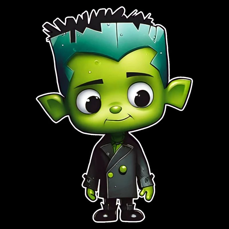 Monstre vert mignon