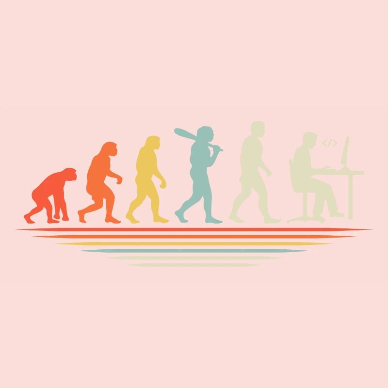 Coffee Coding Evolution Codeur Développeur Nerd Coffe