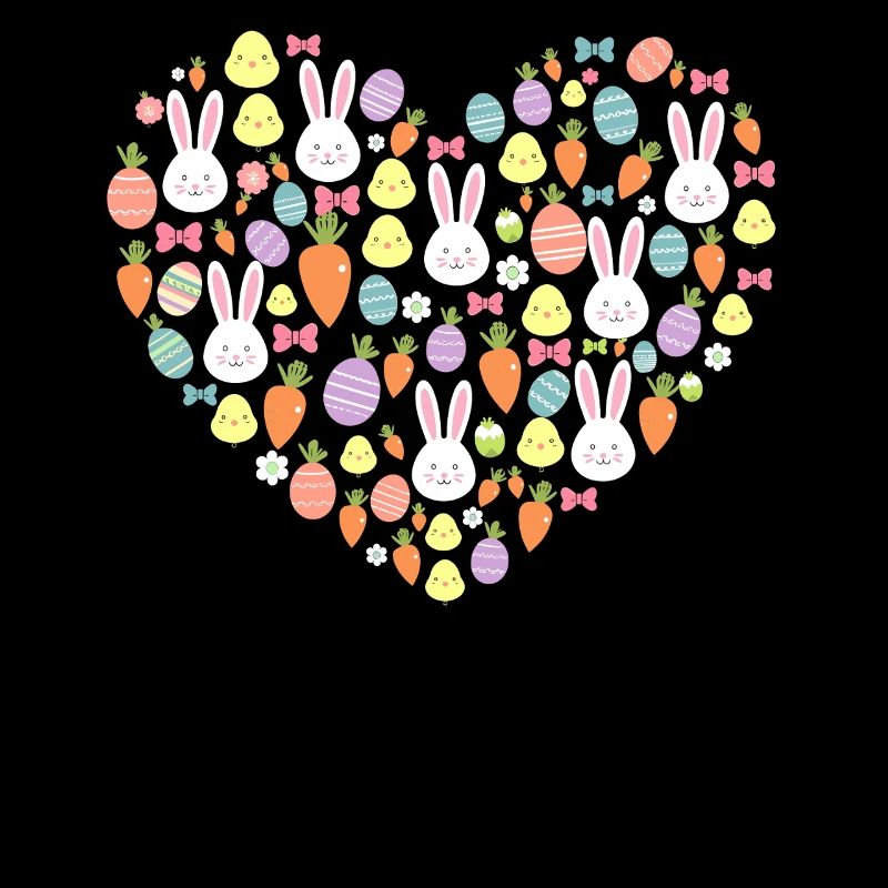 Easter Eggs Bunnies American Flag