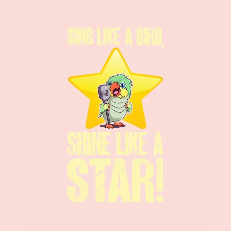 Oiseau comique au micro : Sing & Shine