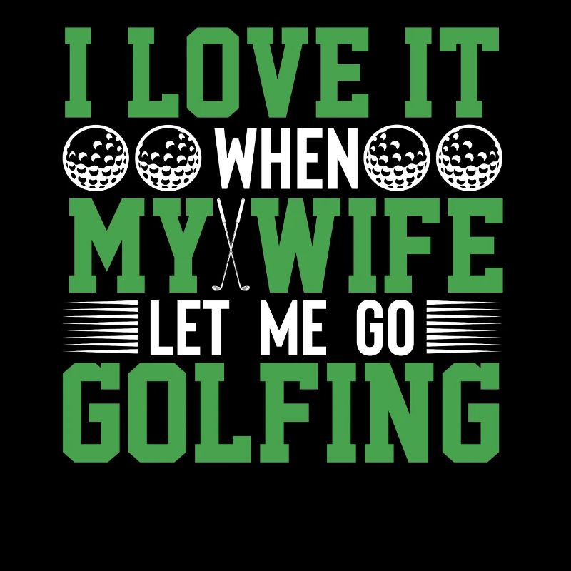 Golf Ehefrau Golfspieler Golftasche Ehemann Ball