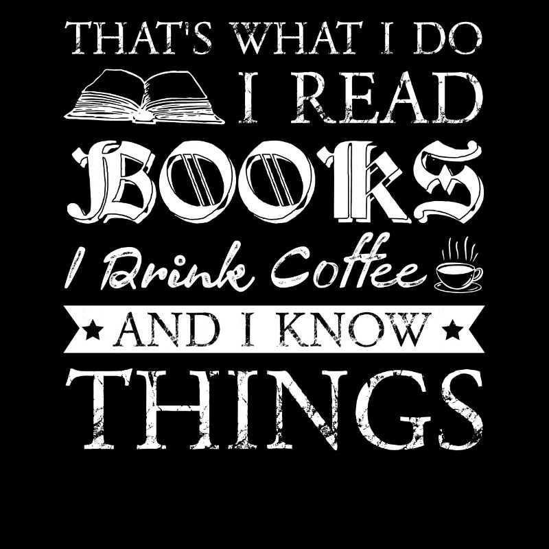 Drinking coffee Reading books being happy
