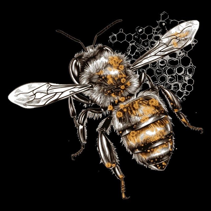 Bees are peaceful flying insects