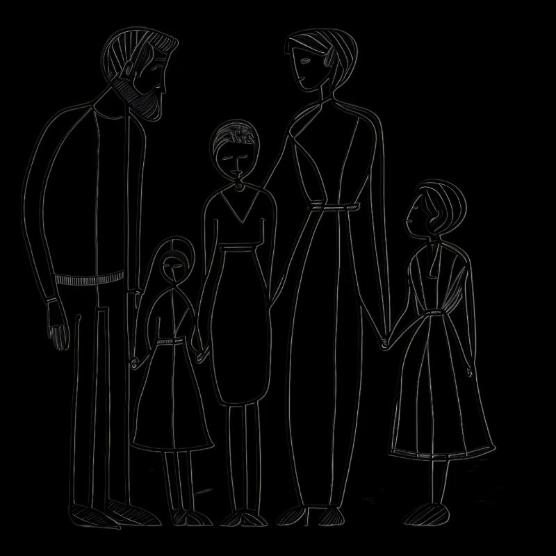 Une famille heureuse main dans la main