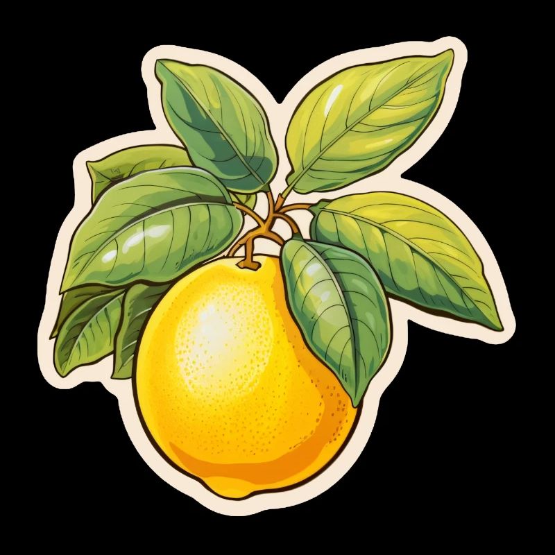 Citron avec feuille
