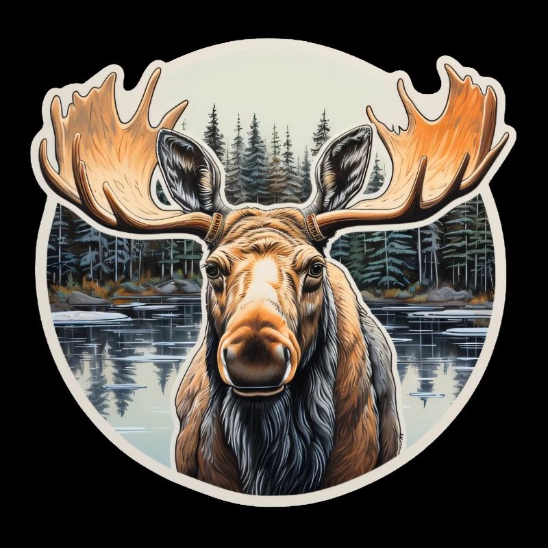 Moose in its natural environment
