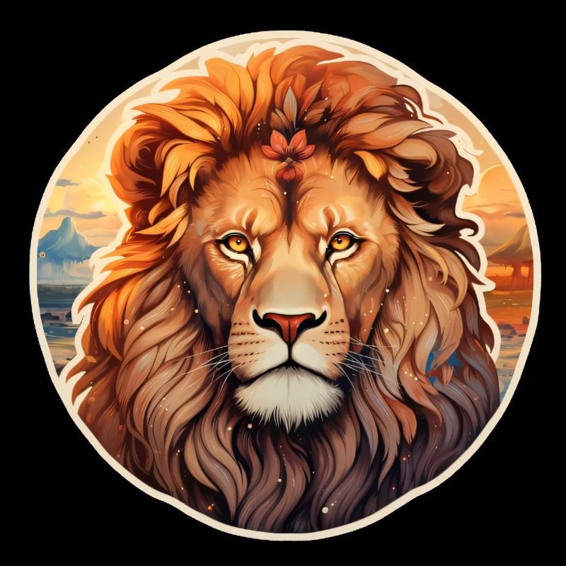 Lion dans la savane
