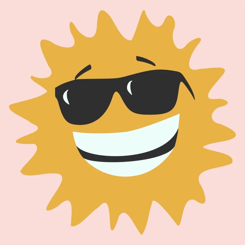 Sonne mit Brille