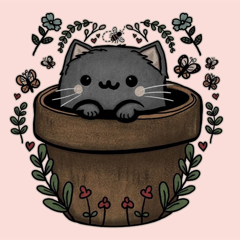 Chat fleur