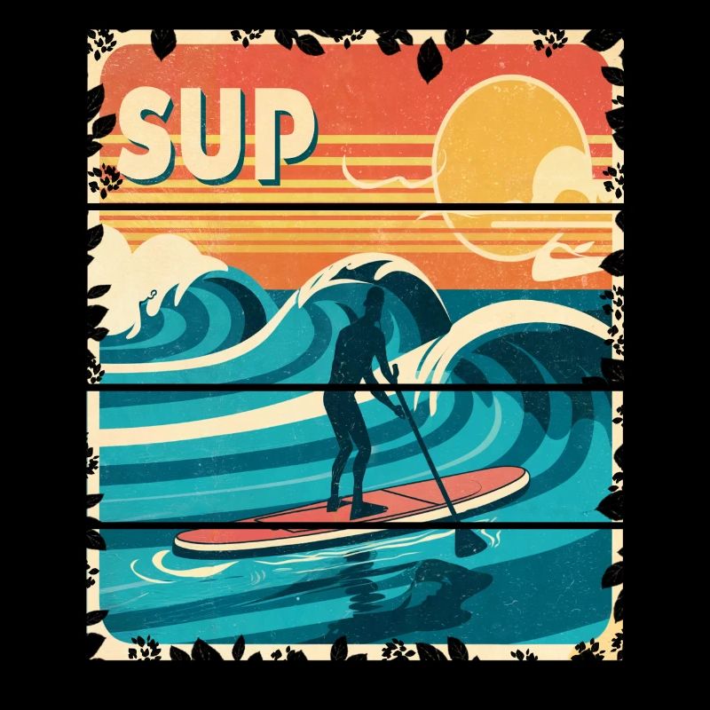 SUP 70s Retro Stand Up Paddling - Paddle Board