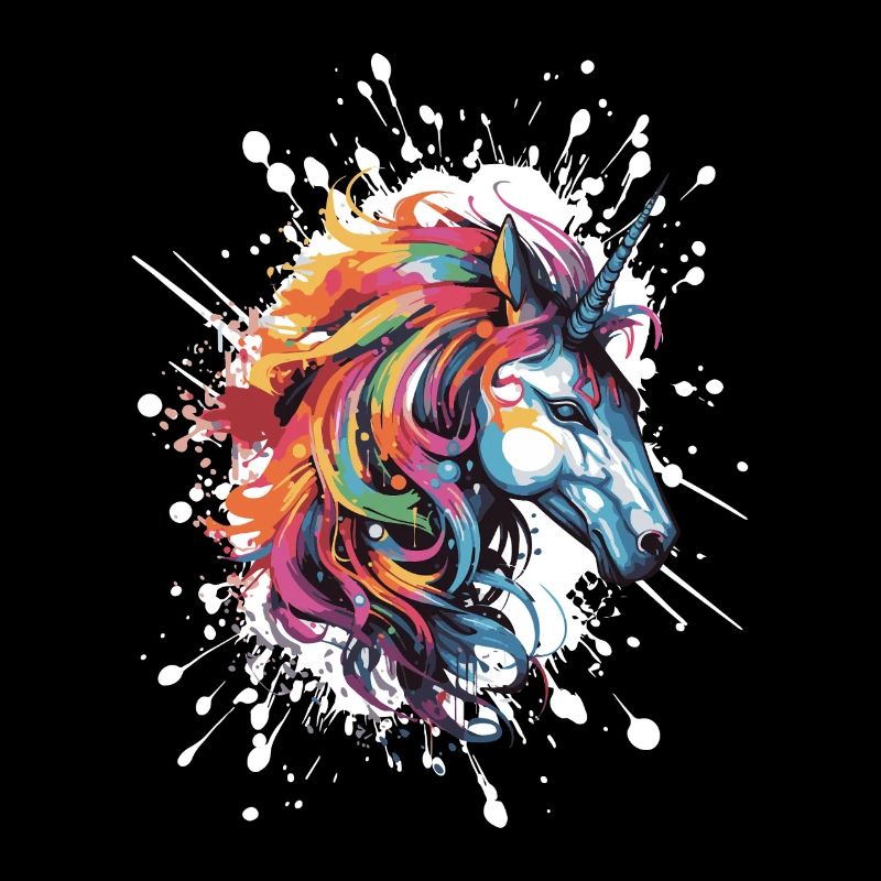 Portrait de tête de licorne