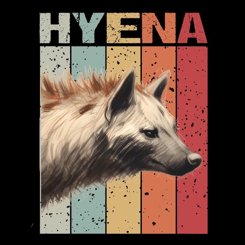 Hyänen Kopf Retro style
