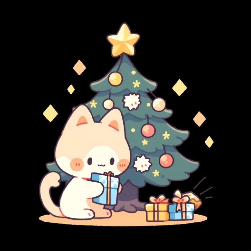 Arbre de Noël chat