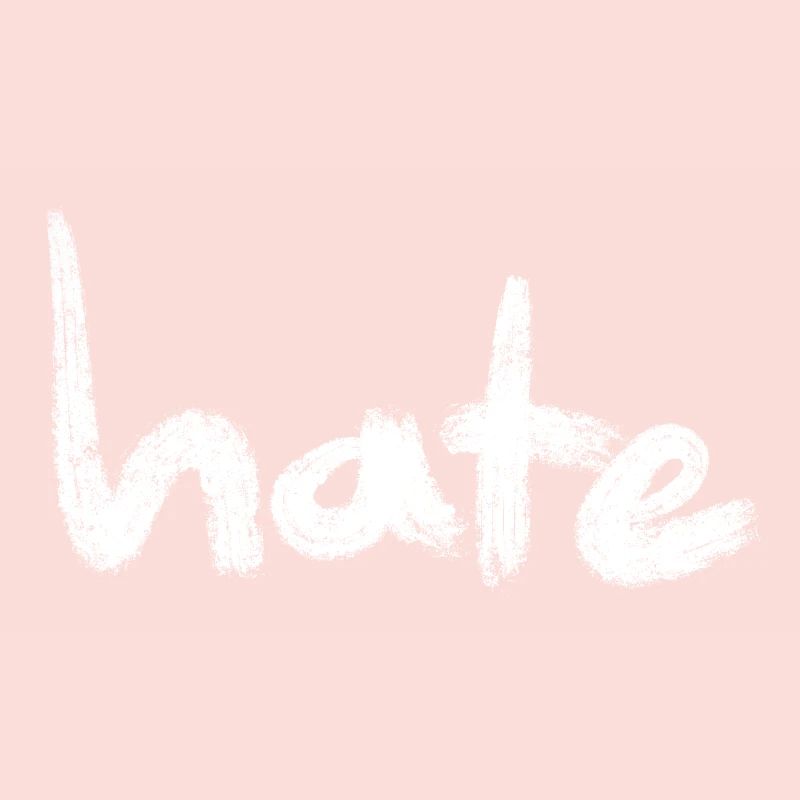 Hate Text white