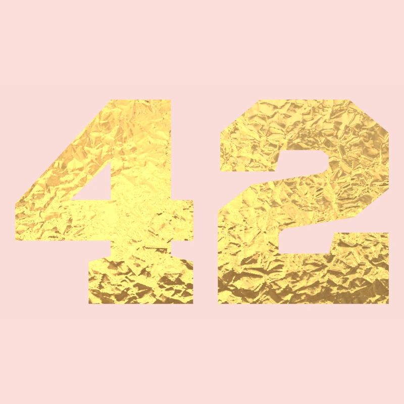 Numéro 42 paillettes doré - 42e anniversaire