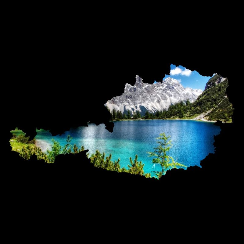 Austria Mountains Lake Panorama