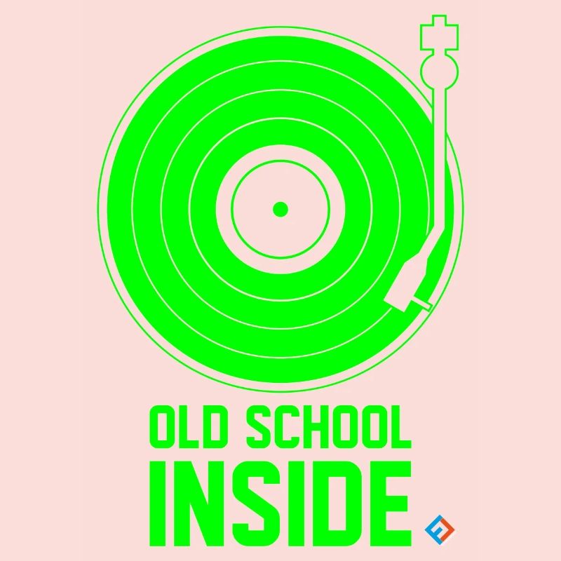 Old School Inside - Turntable Green