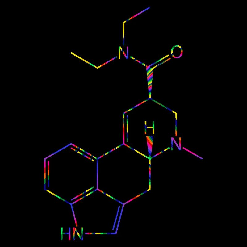 LSD Molecule Lysergic Acid Diethylamide Structural Formula