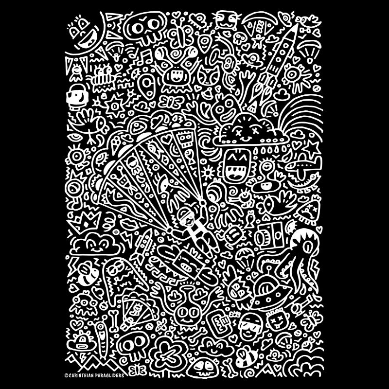 Doodle Paragliders white