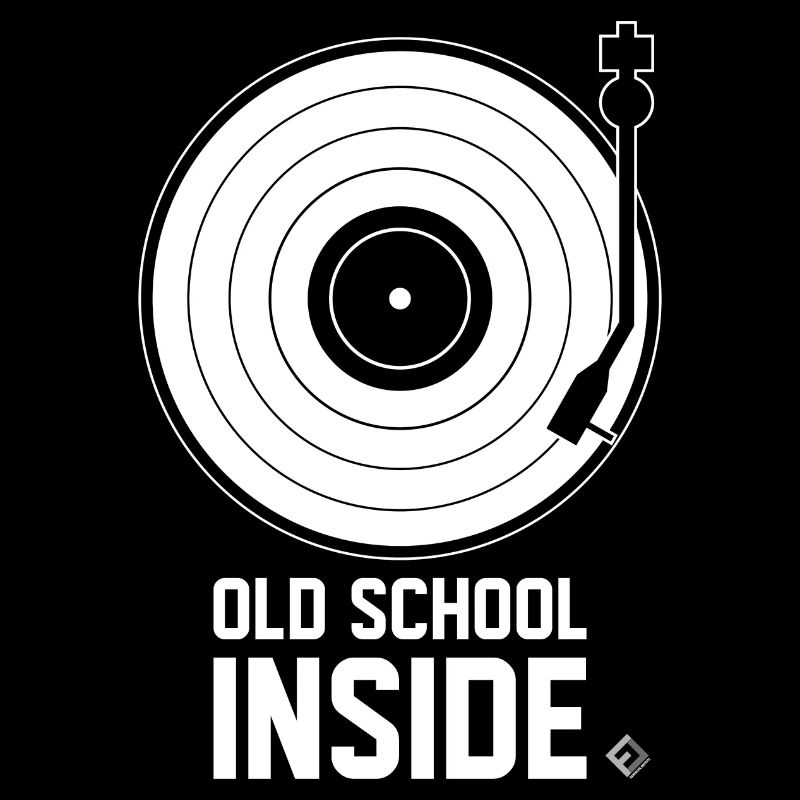 Old School Inside - Turntable White