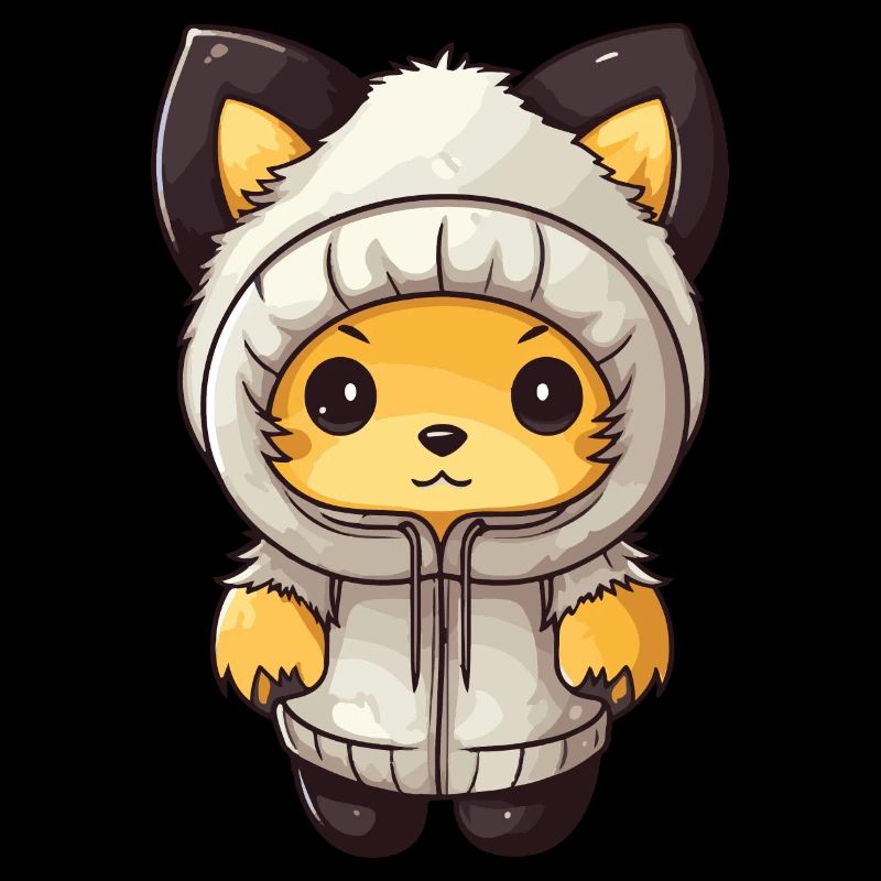 Fox Winter Comic Cute