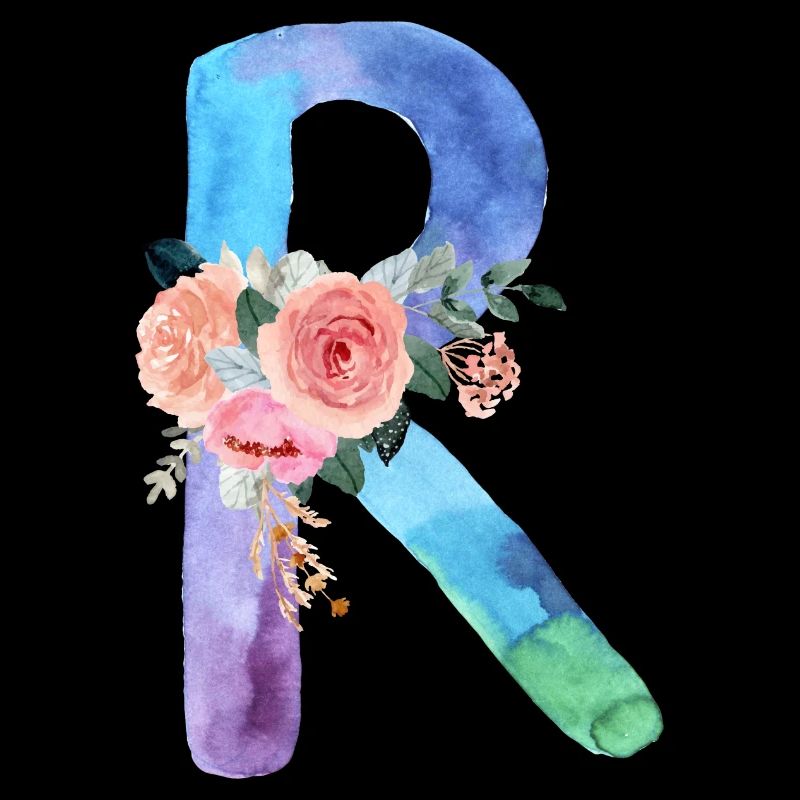 Buchstabe r Aquarell
