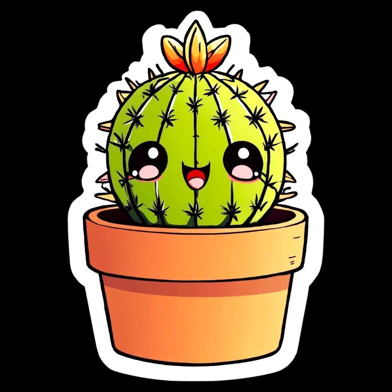 Cactus Cactus Kawaii Decal