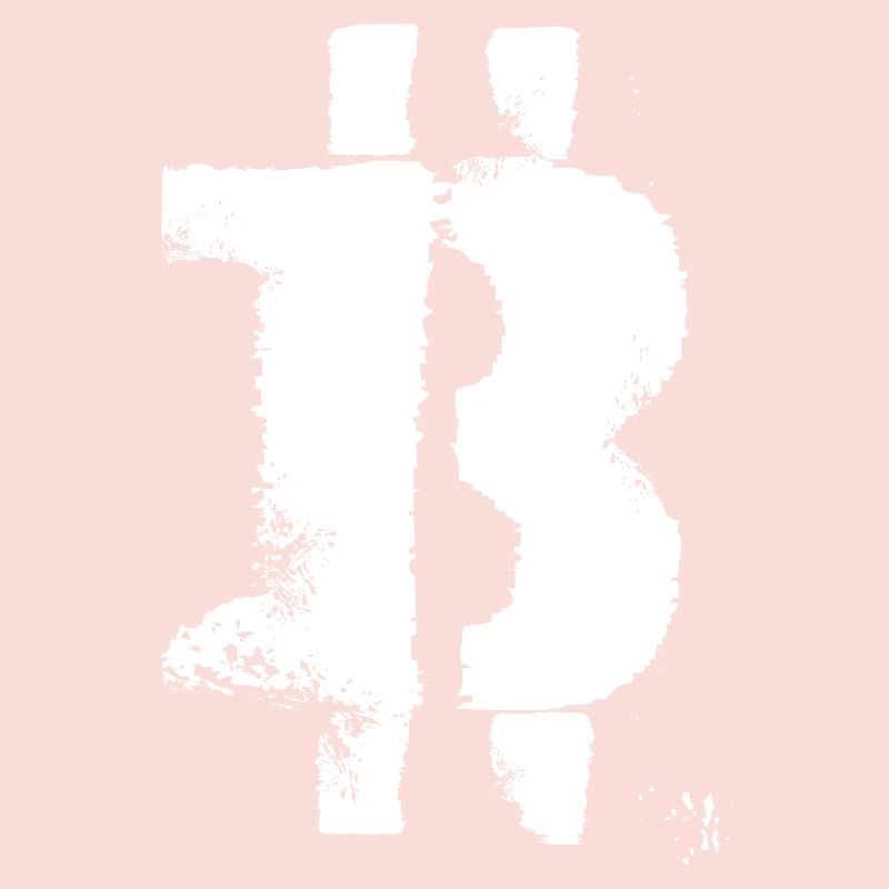 B For Bitcoin White