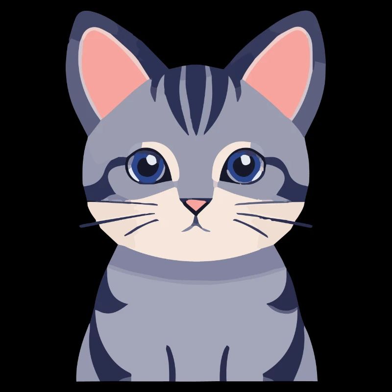 chat gris mignon