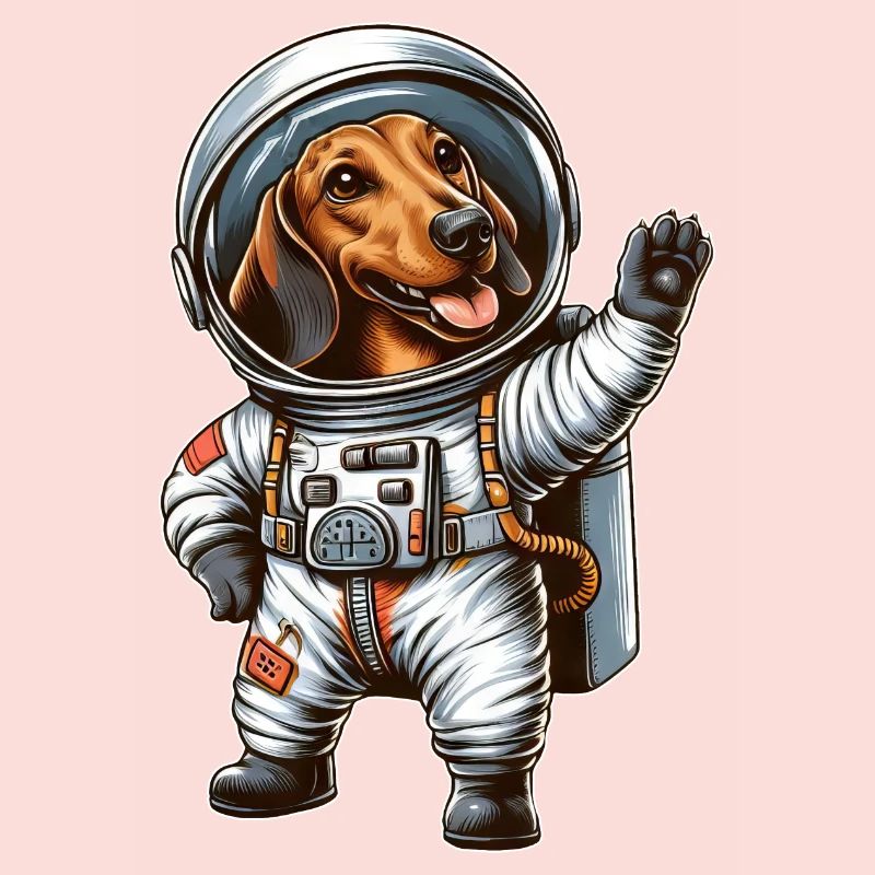 Dachshund Astronaut Space Science Fiction