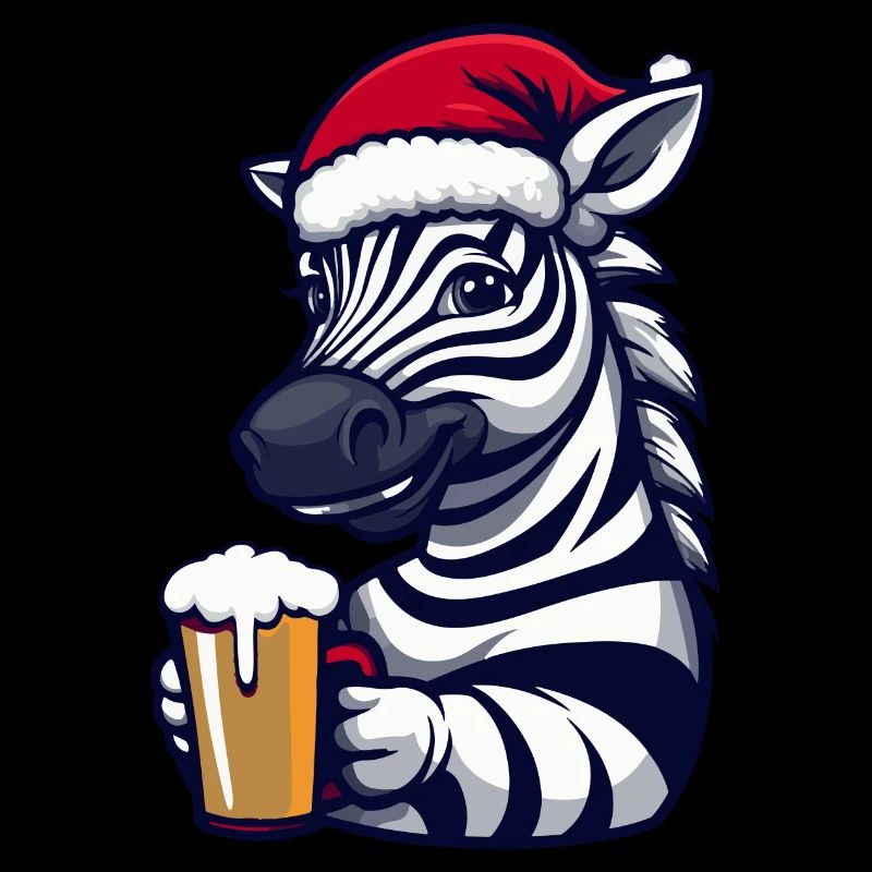 Zebra Weihnachten Bier