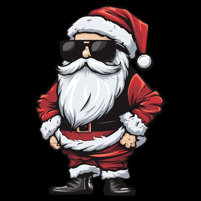 Weihnachtsmann Cool Santa Comic